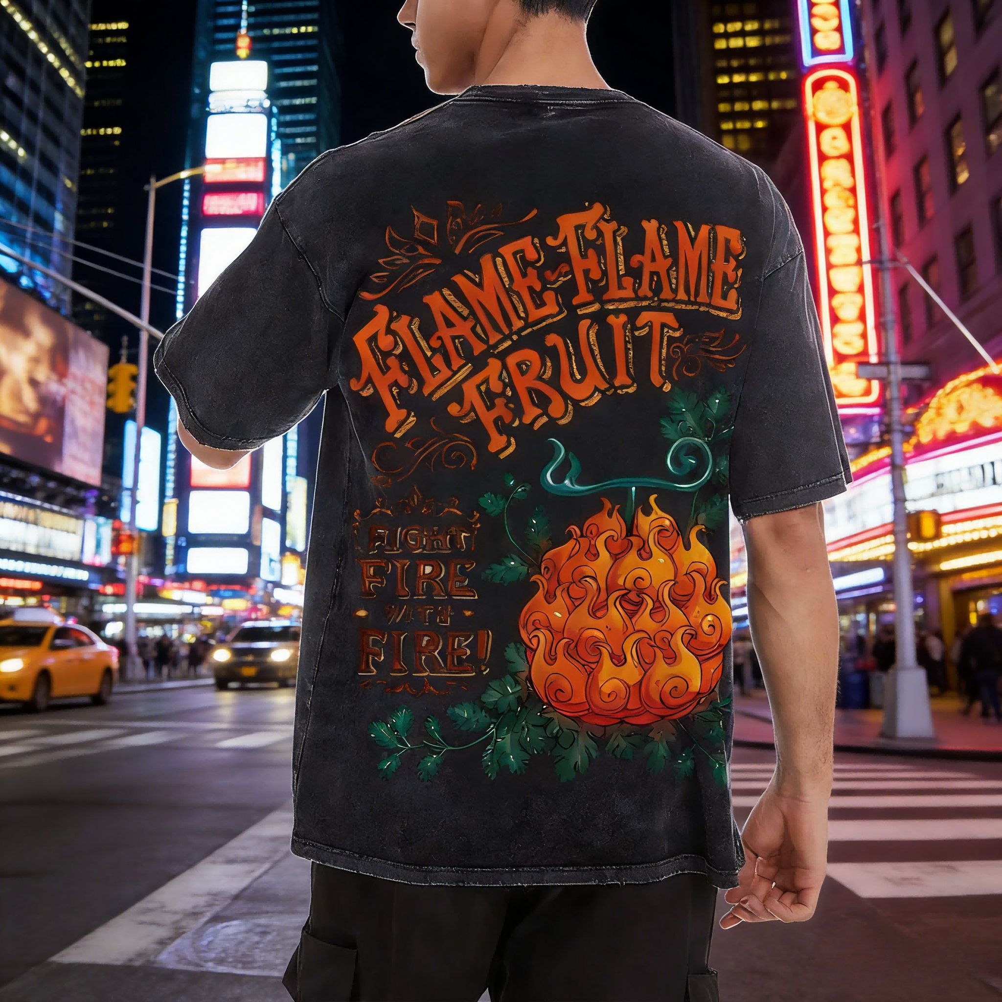 Cosplay Flame Prop - ONE PIECE Burnt Fruit Retro Washed