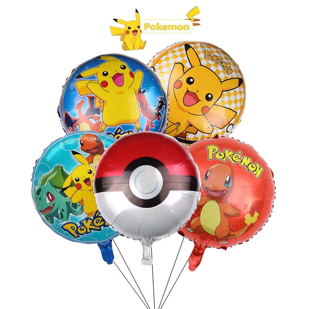Pokeball Cosplay Prop - 5pcs Pokemoned Cute Aluminum Foil Balloon
