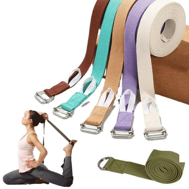D Ring Strap - 179/184x2.5cm Yoga Strap Cotton Exercise Yoga
