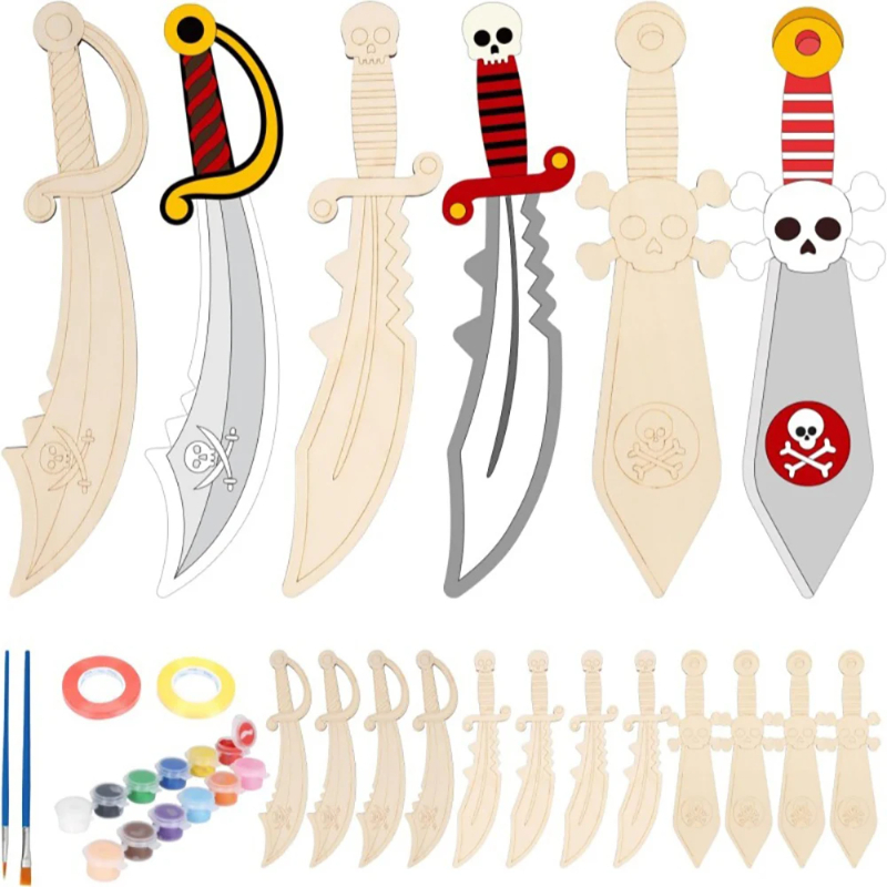 16pcs Kids Wooden Pirate Theme – Cosplay Prop Dagger Bewertung und Preis