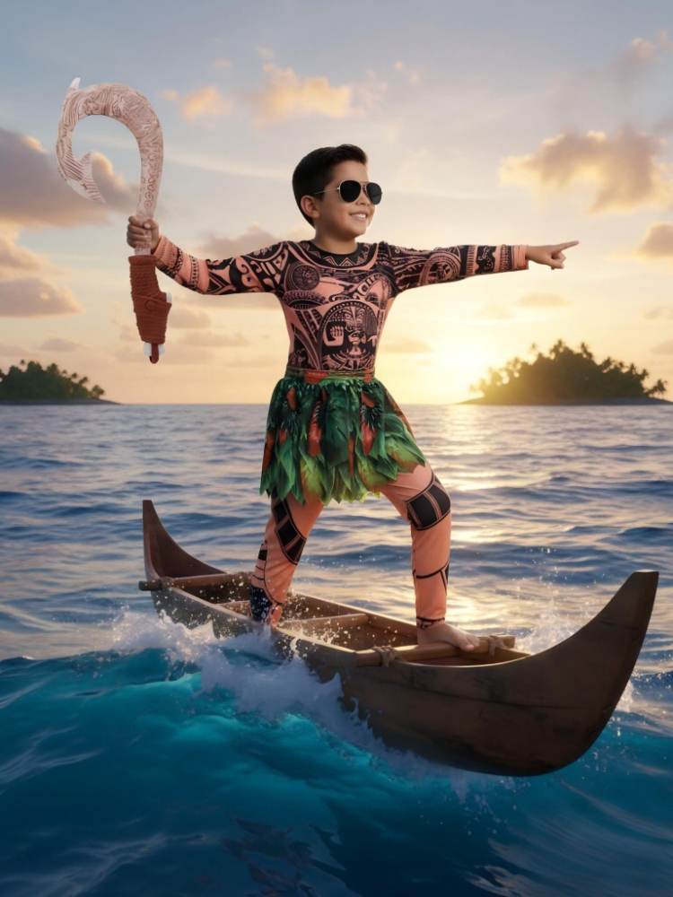 Summer Moana Maui Kids Boys Co – Cosplay Prop Pattern Bewertung und Preis