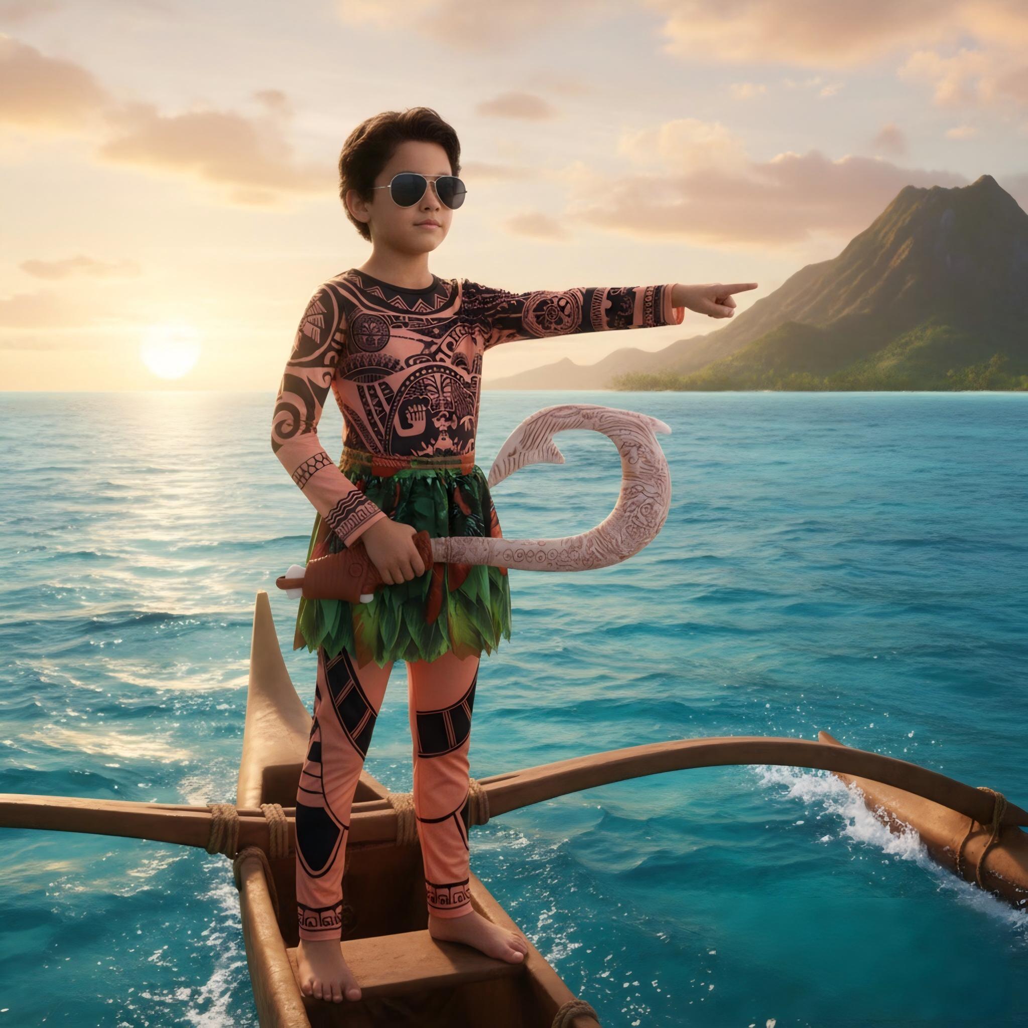 Summer Moana Maui Kids Boys Co – Cosplay Prop Pattern Bewertung und Preis