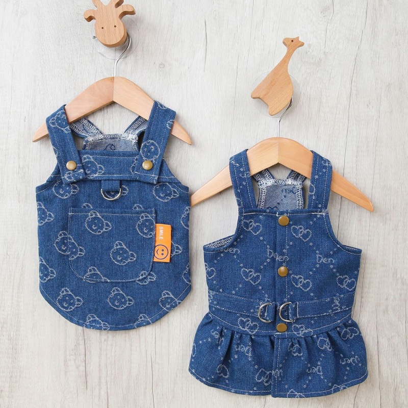 Denim Dog Dress Harness Puppy  – D Ring Strap Bewertung und Preis
