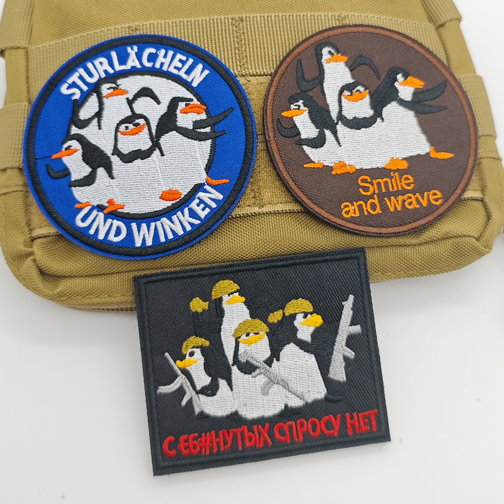 Novelty Cartoon Penguin Embroi – Velcro Hook Loop Bewertung und Preis