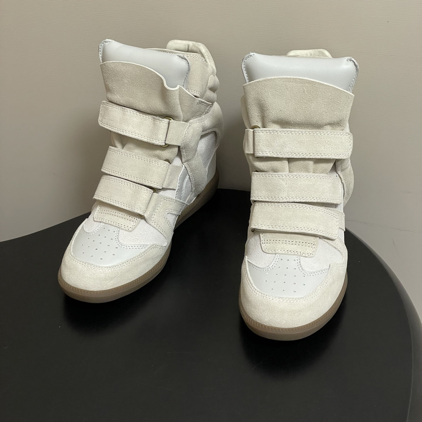 Women's Suede Leather Wedge Sn – Velcro Hook Loop Bewertung und Preis