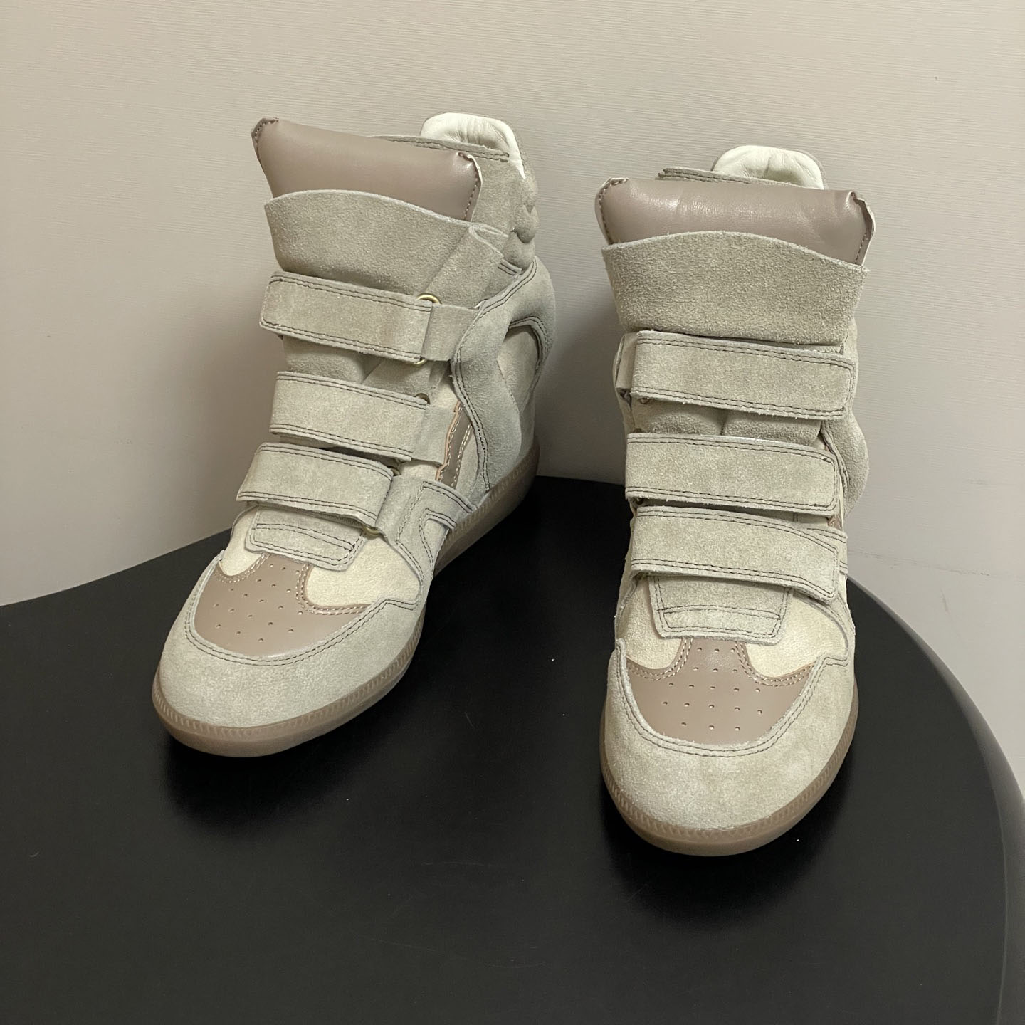 Women's Suede Leather Wedge Sn – Velcro Hook Loop Bewertung und Preis