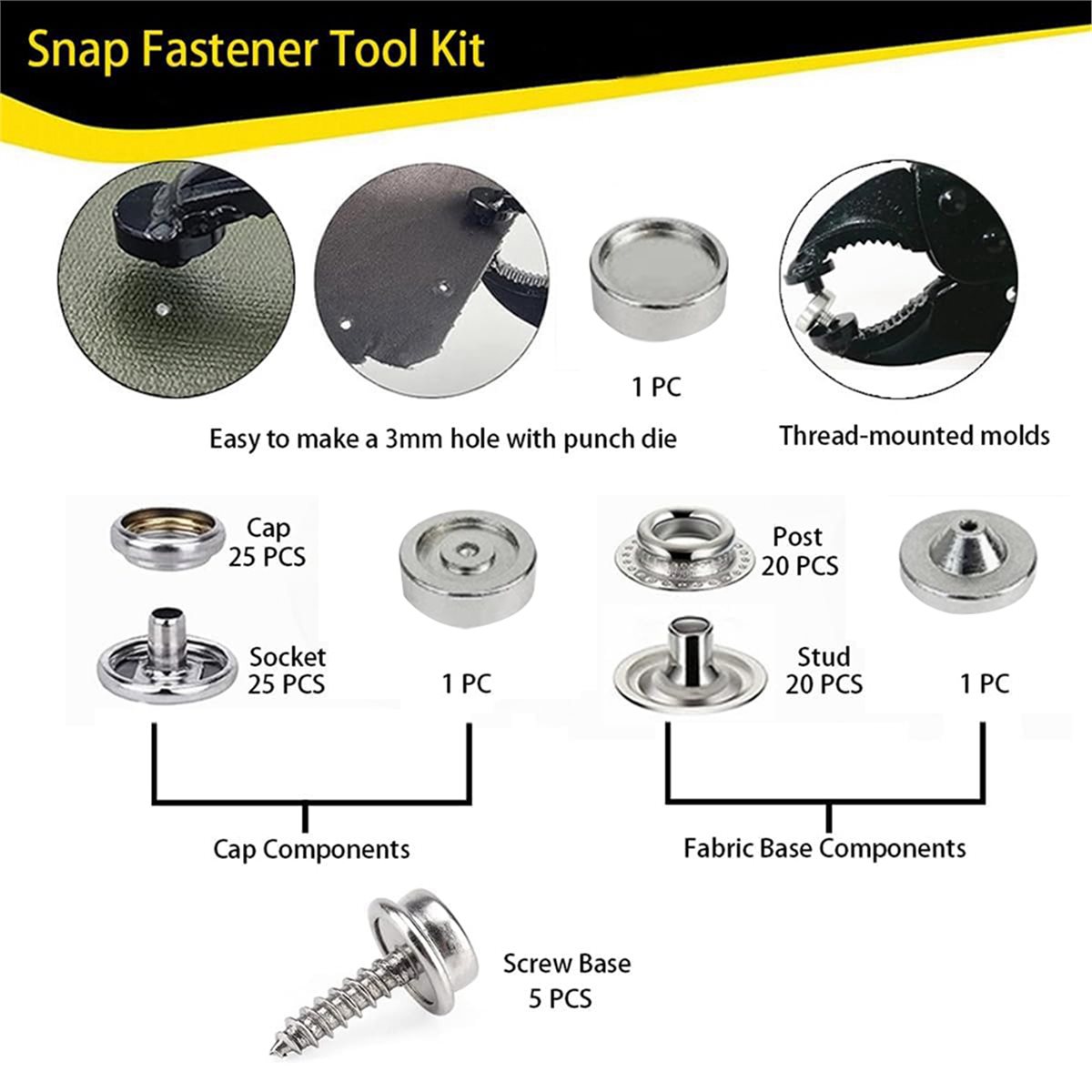 Heavy Duty Snap Fastener Tool  – Snap Plier Setter Bewertung und Preis