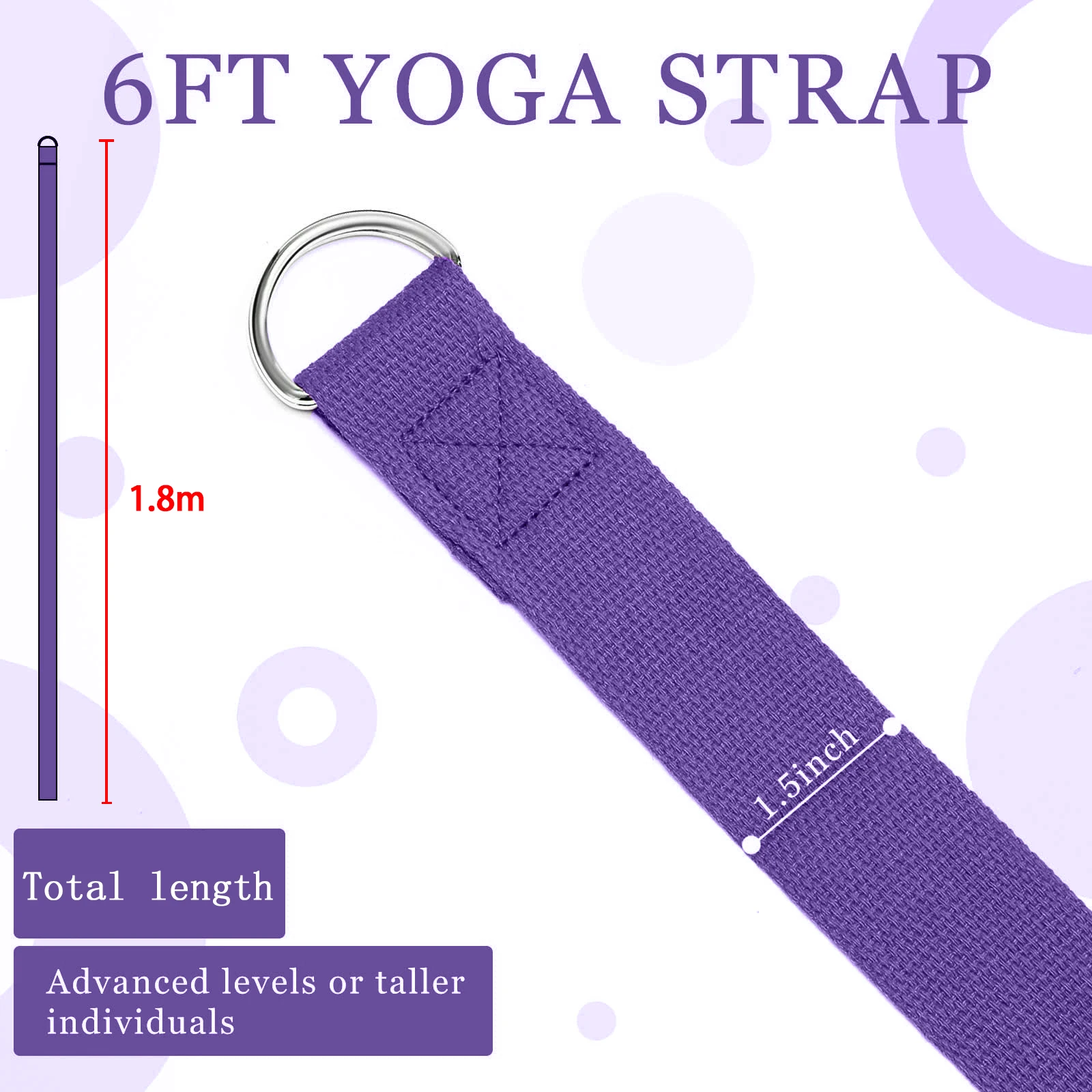 183*3.8cm Yoga Strap Cotton Ex – D Ring Strap Bewertung und Preis