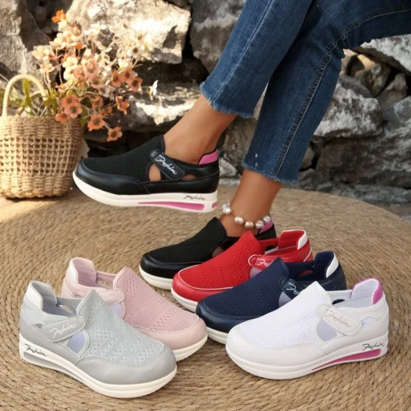 Women Platform Slip on Sneaker – Velcro Hook Loop Bewertung und Preis