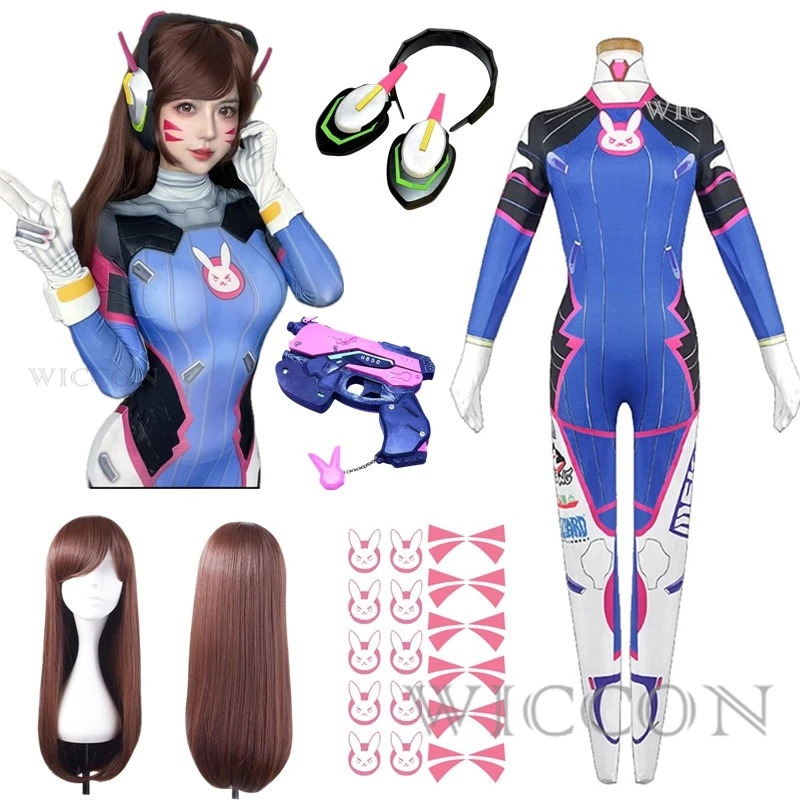 2025 11 Anime Woman Jumpsuit T – Dva Cosplay Prop Bewertung und Preis
