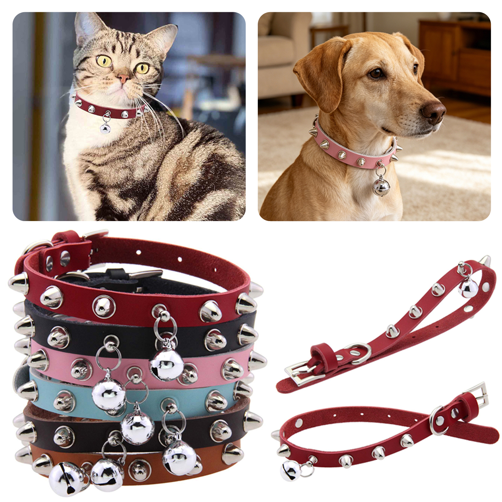 Leather Cat Collar With Bell D – D Ring Strap Bewertung und Preis