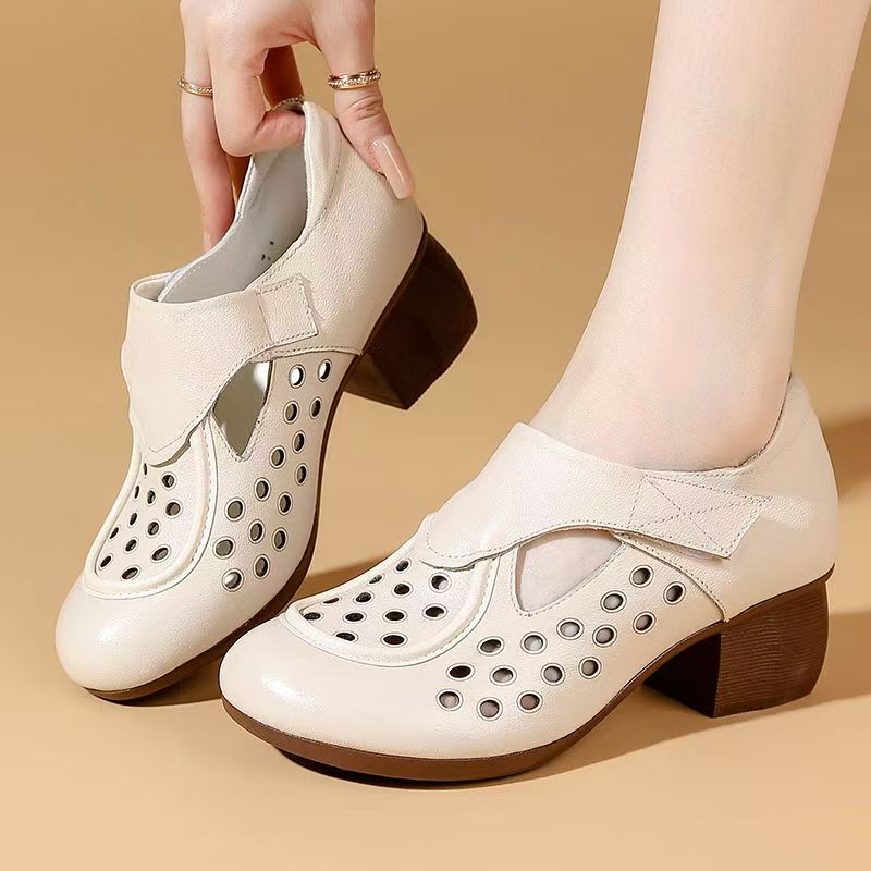 Women's Summer New Leather Hol – Velcro Hook Loop Bewertung und Preis