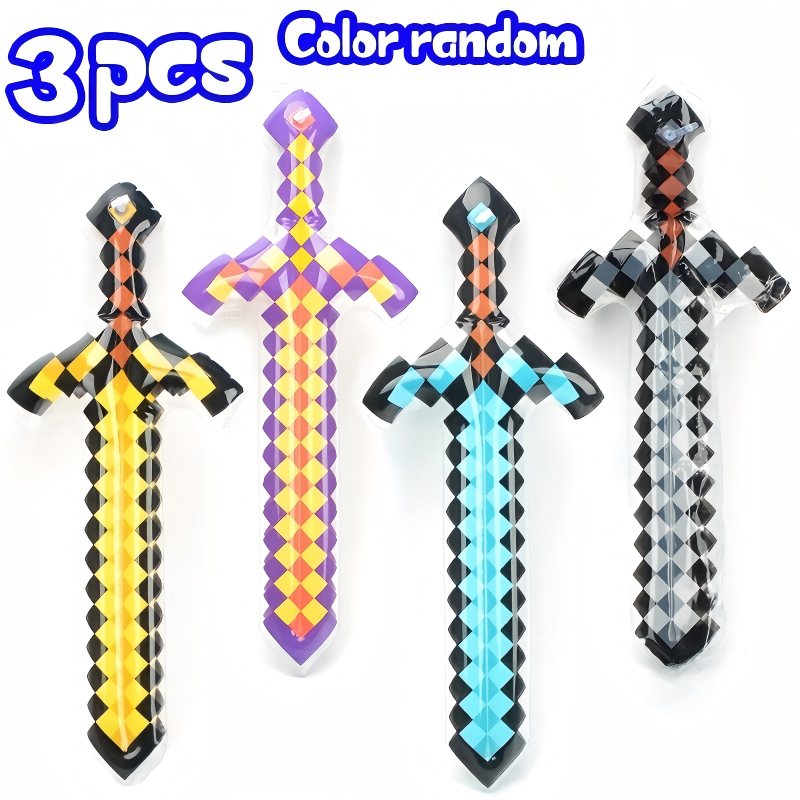 3Pcs Pixel Style Inflatable Sw – Cosplay Prop Dagger Bewertung und Preis