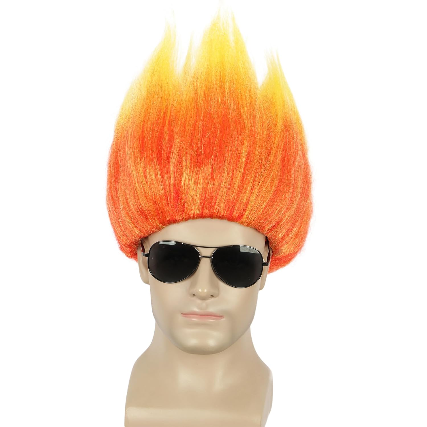 Short Orange Wig Spiky Anime W – Cosplay Flame Prop Bewertung und Preis