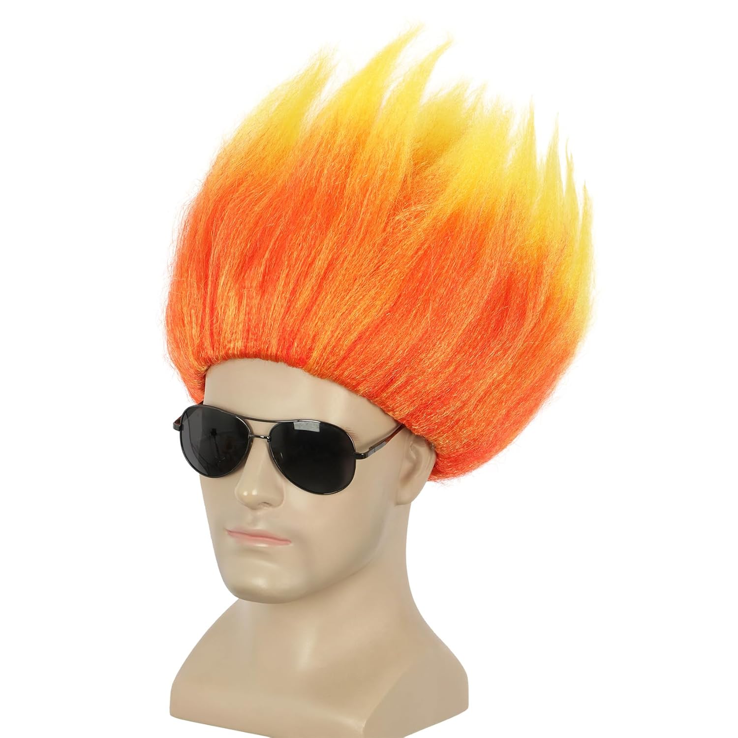 Short Orange Wig Spiky Anime W – Cosplay Flame Prop Bewertung und Preis